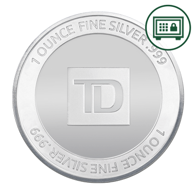 A picture of a 1 oz. TD Silver Round - Secure Storage
